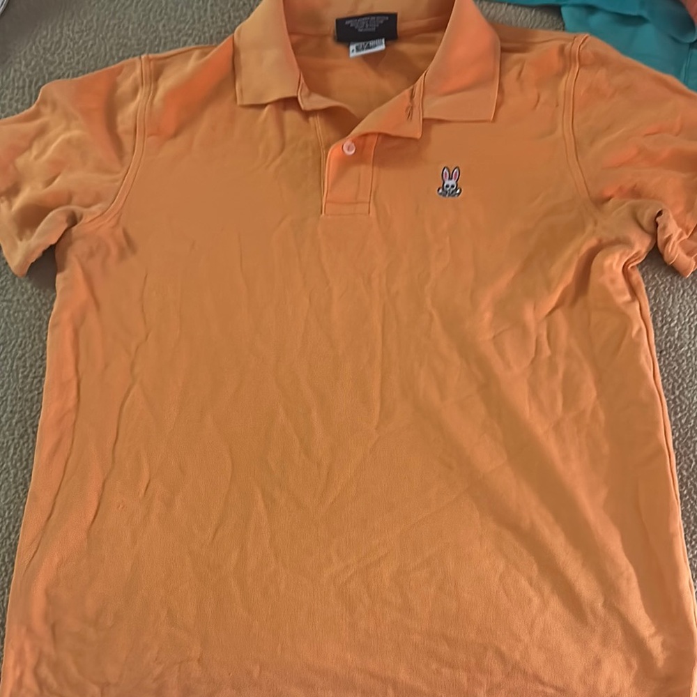 Orange Polo Psycho Bunny Shirt